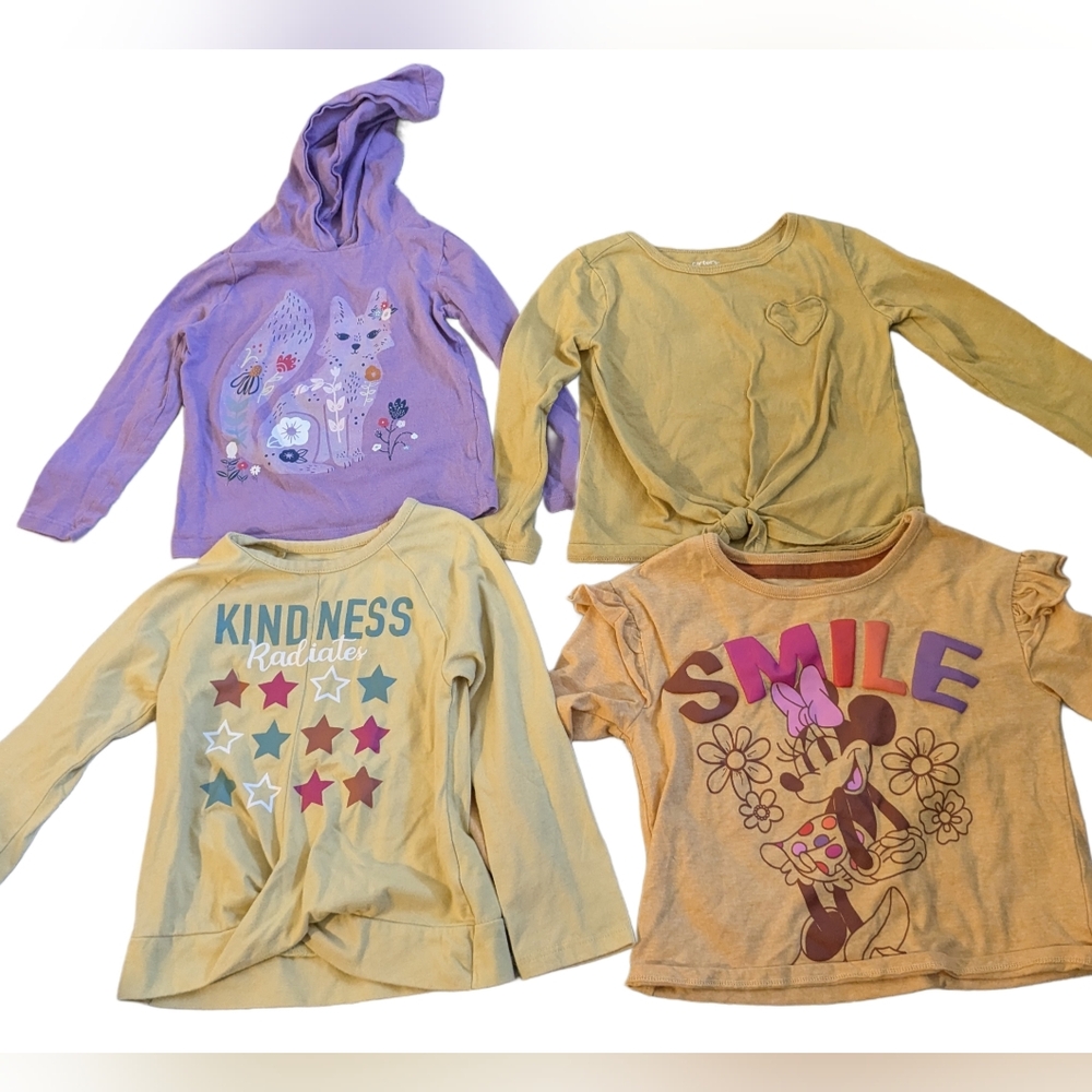 Lot of 4 long sleeve girls tops